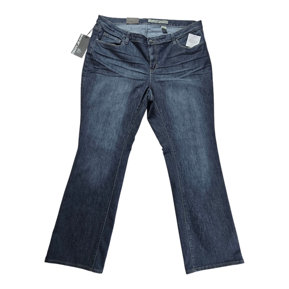 NWT DKNY Curvy Slim Boot Low Rise Dark Blue Jeans Sz 20W - Picture 2 of 8